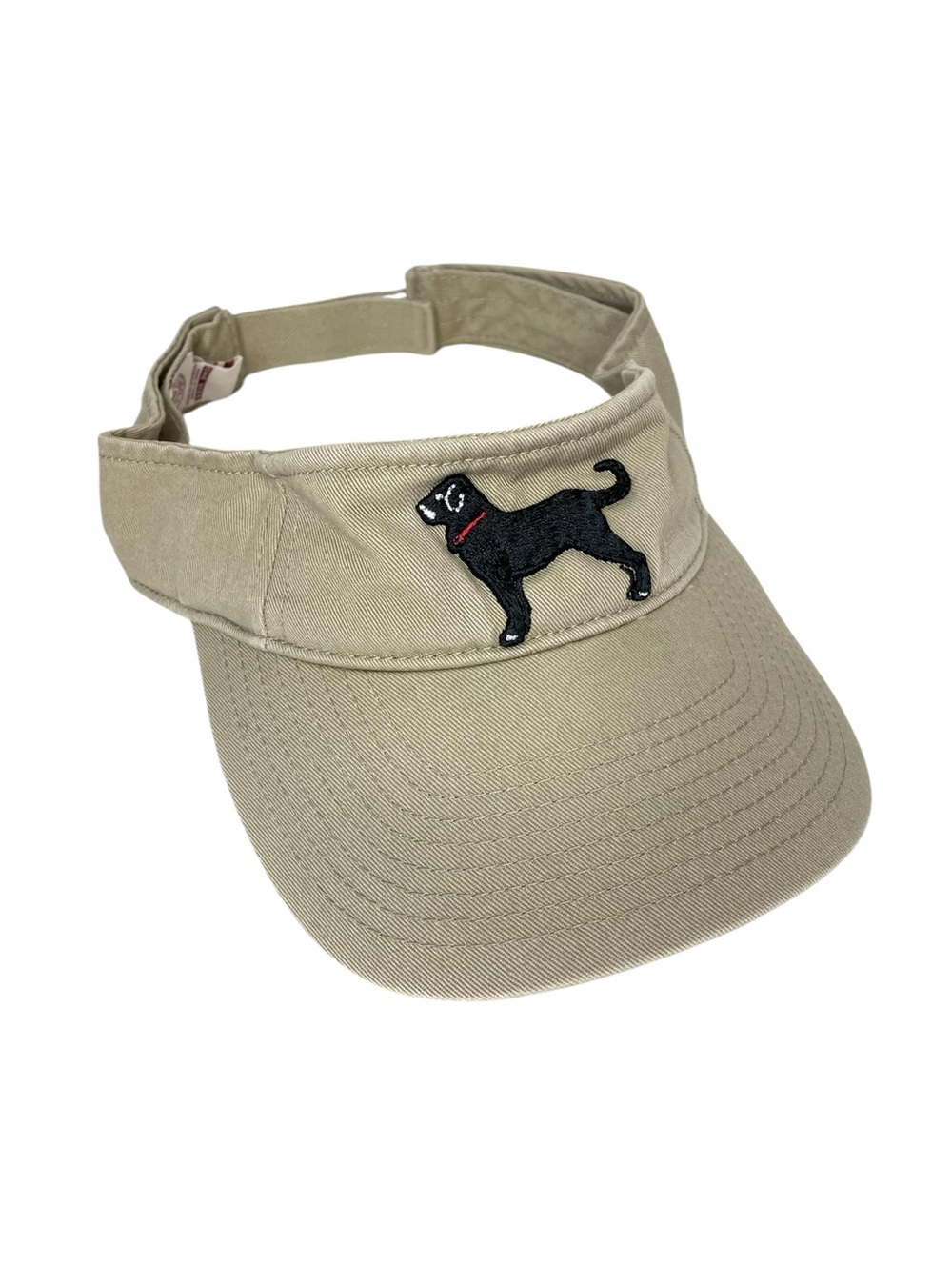 The Black Dog Visor by 47 Logo Embroidery Adjustable Preppy Summer Khaki Tan